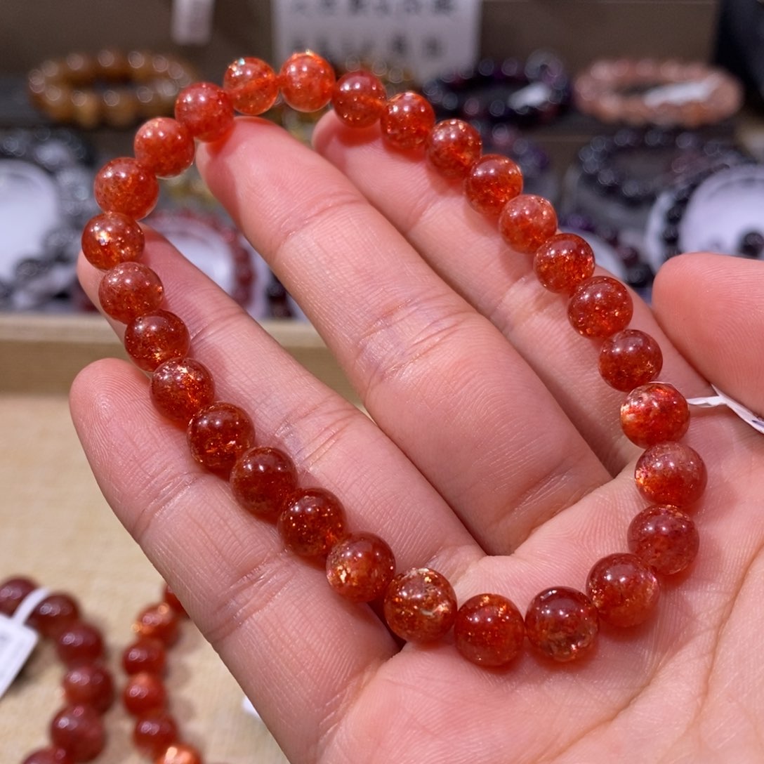 日光石手串未镶嵌金太阳7+