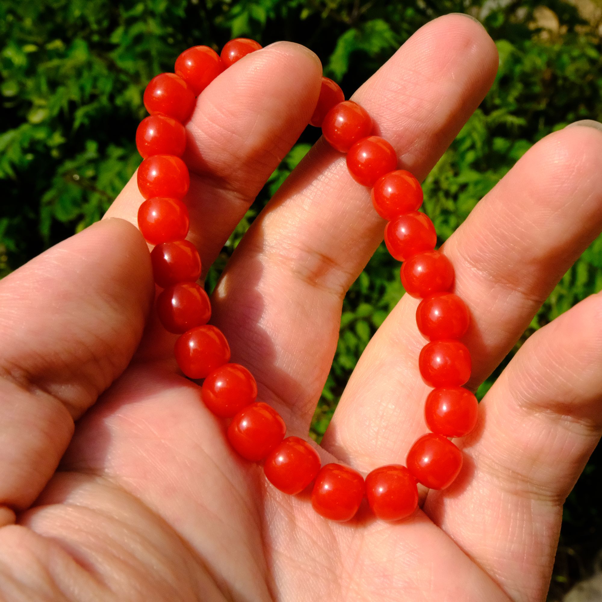 8mm南红，樱桃红，老型珠，单圈（联合）直播间介绍为准