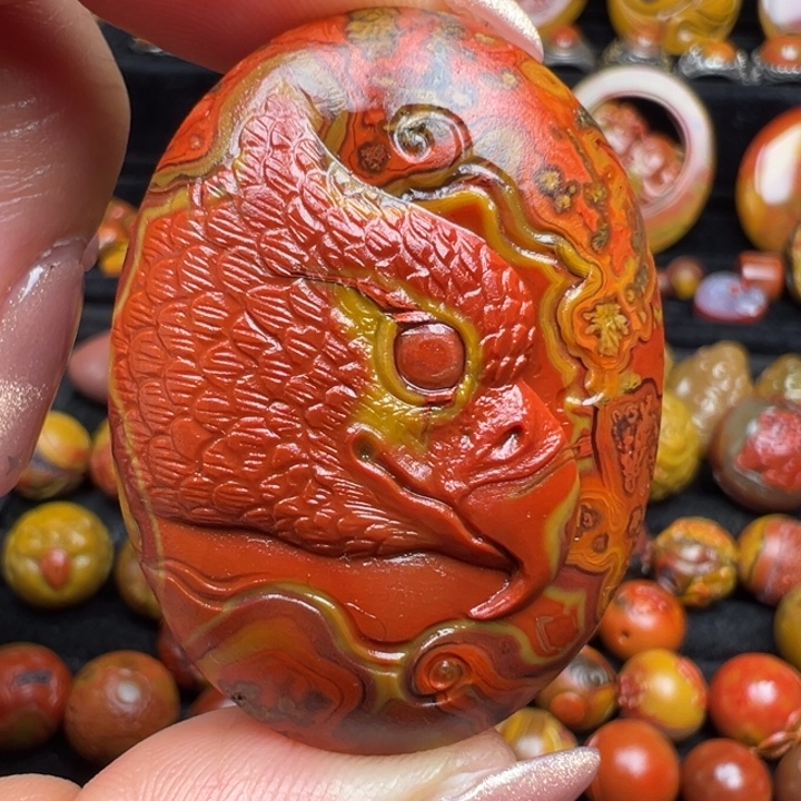 玛瑙/玉髓未镶嵌战国红