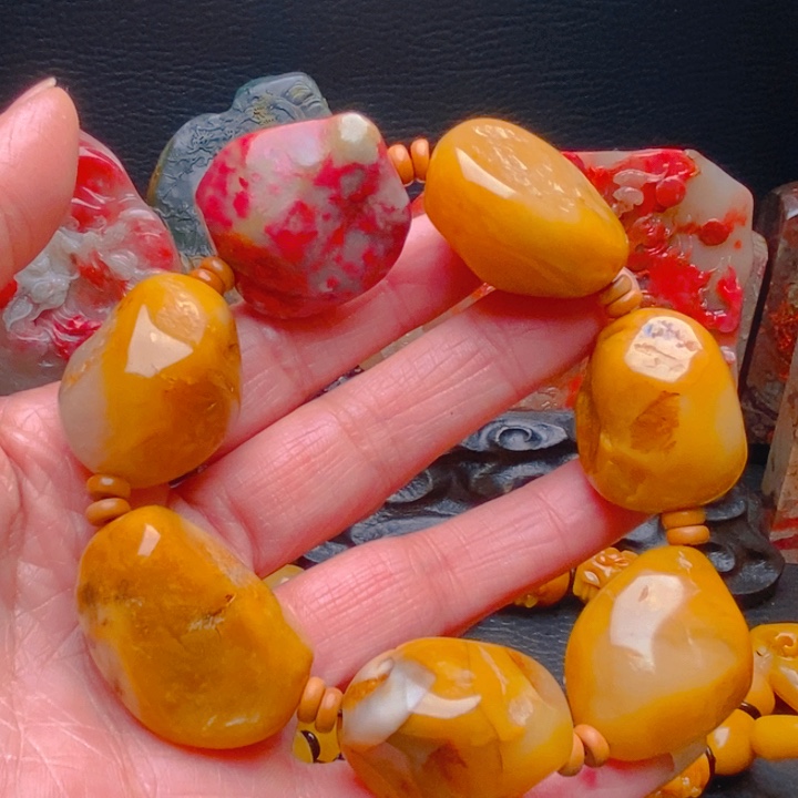 田黄石田黄石手串