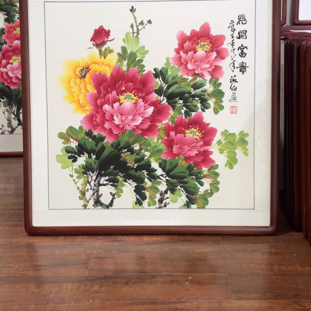 国画带框尺寸83*83厘米