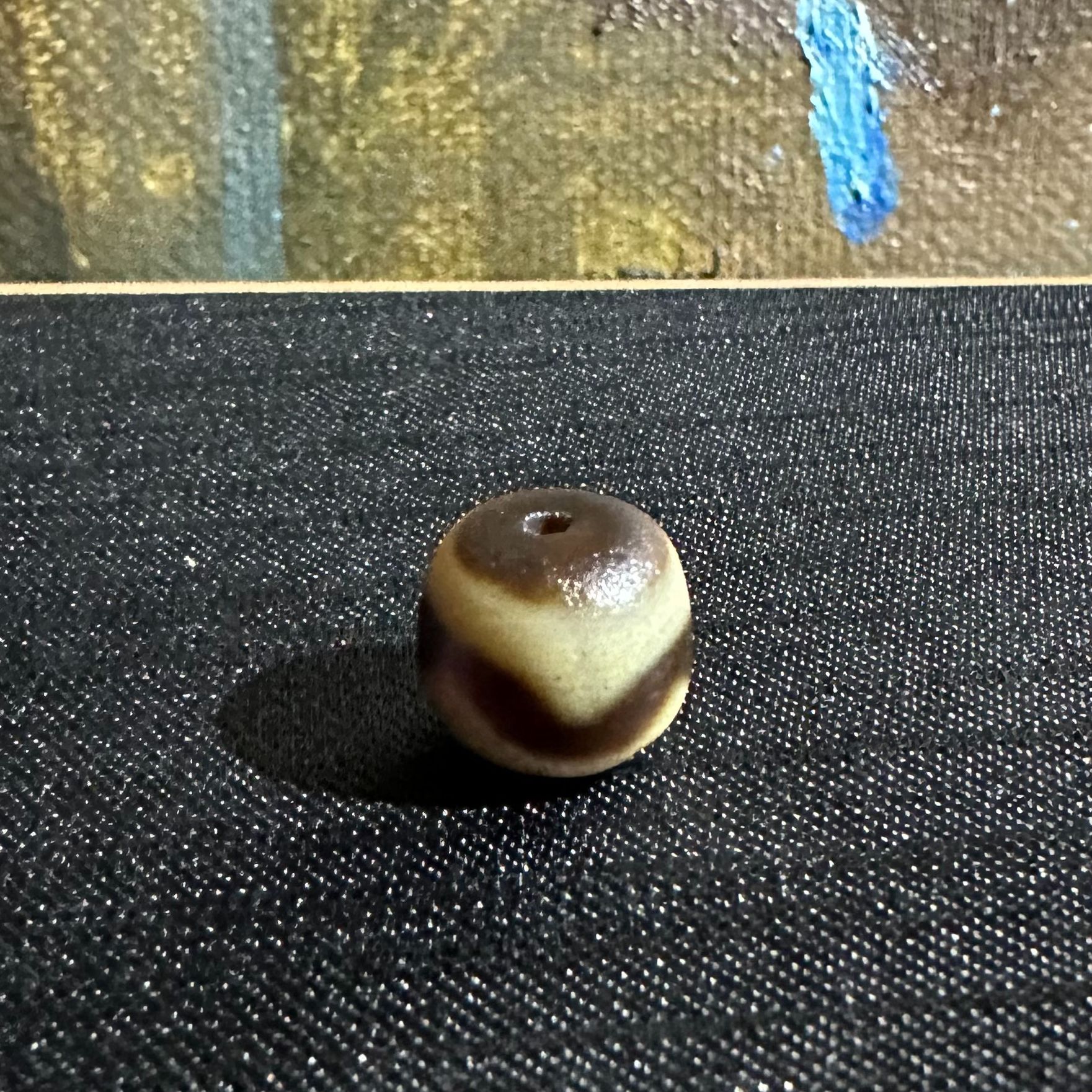 尚夏虎牙天珠玛瑙顶珠