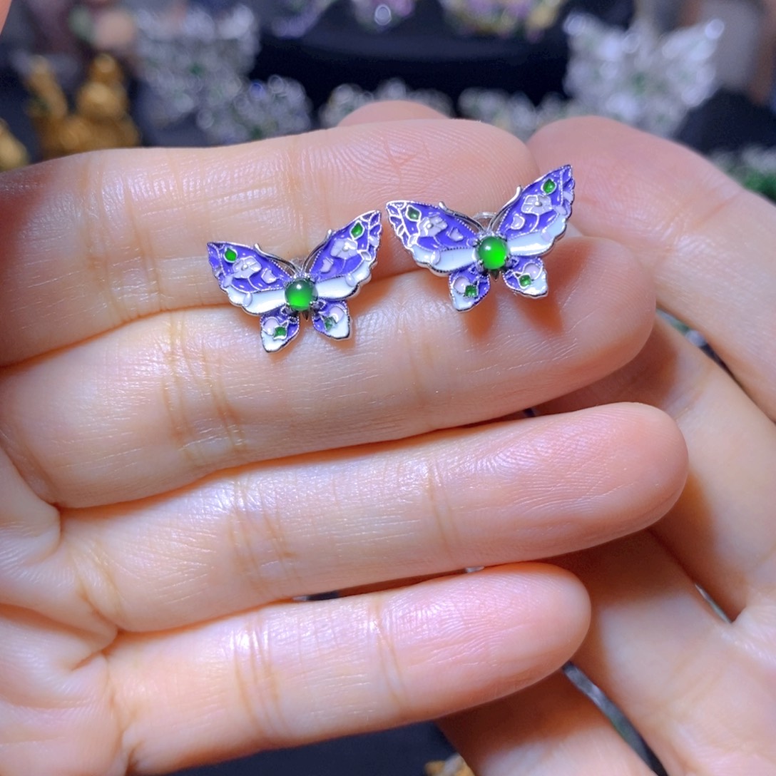 翡翠银S925镶嵌颈饰天然翡翠