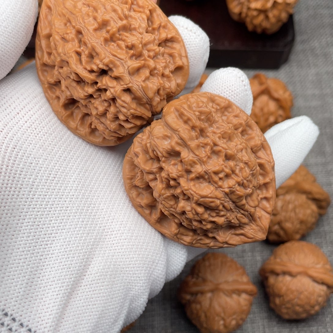 文玩核桃把件44麒麟纹官帽恨天高款