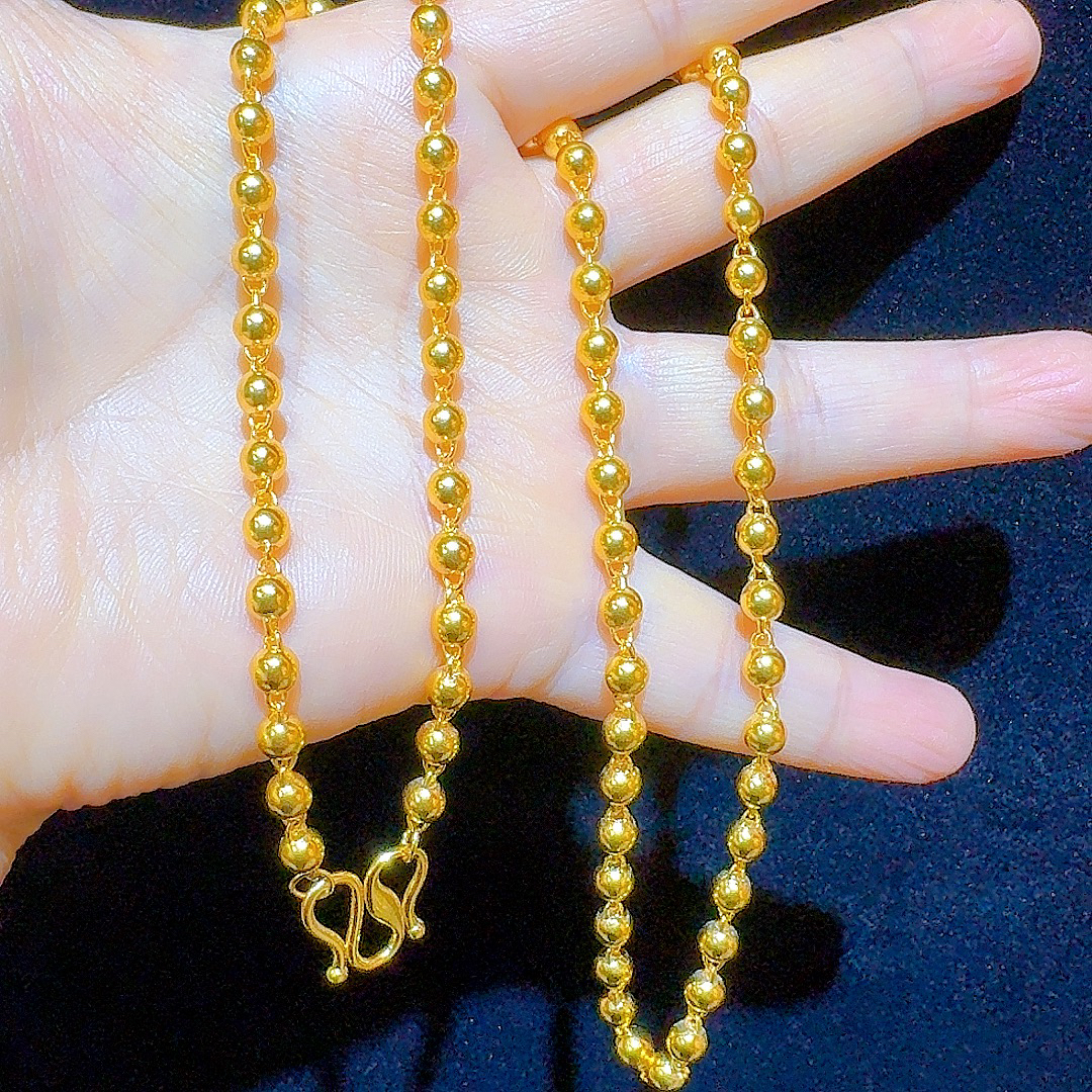 铜合金项链 铜合金项链 【LayLaBez】合金项链精致光珠圆珠时尚长链