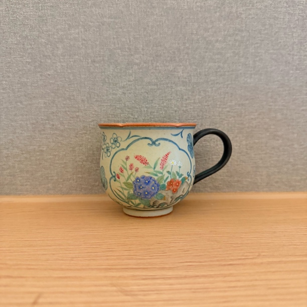 【朴云堂】蝴蝶开窗绣球花咖啡杯