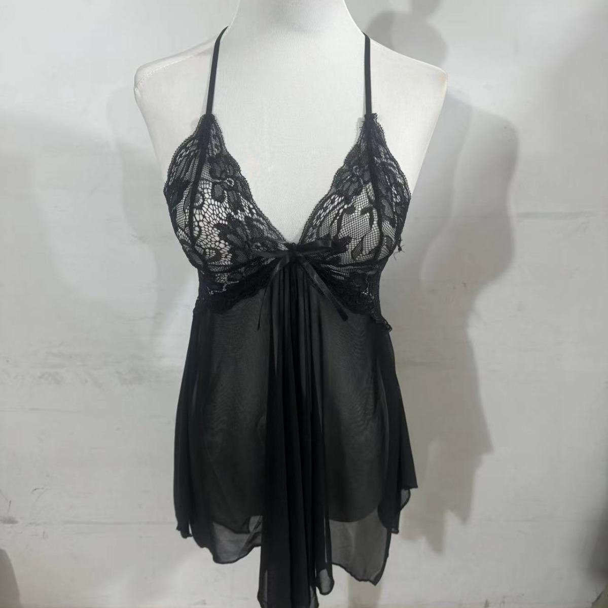 大码纯欲风性感内衣蕾丝睡衣吊带睡裙情侣薄款网红趣味女装