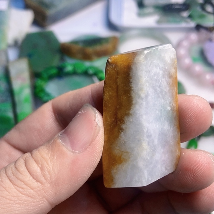 翡翠散珠天然翡翠A货挂件