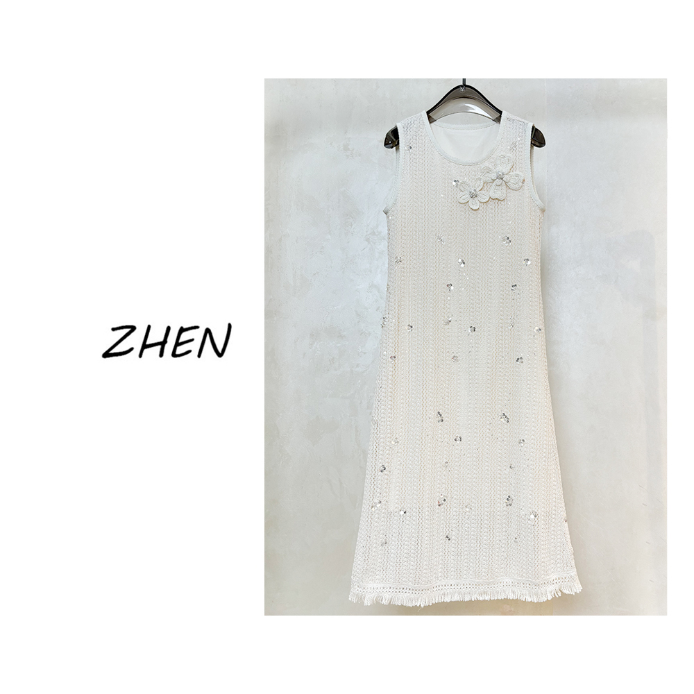 【ZHEN】25K00505 2025新款时尚气质修身显瘦小众设计连衣裙女