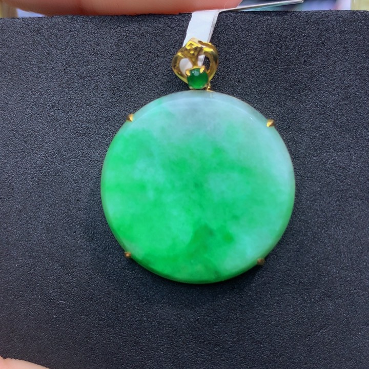 翡翠手链18K金镶嵌翡翠