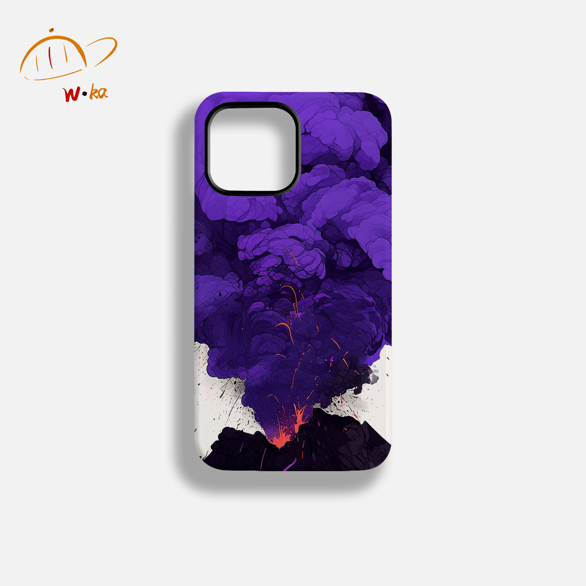 紫色火山-菲林二合一二代适用于苹果17pro华为vivo小米手机壳防摔