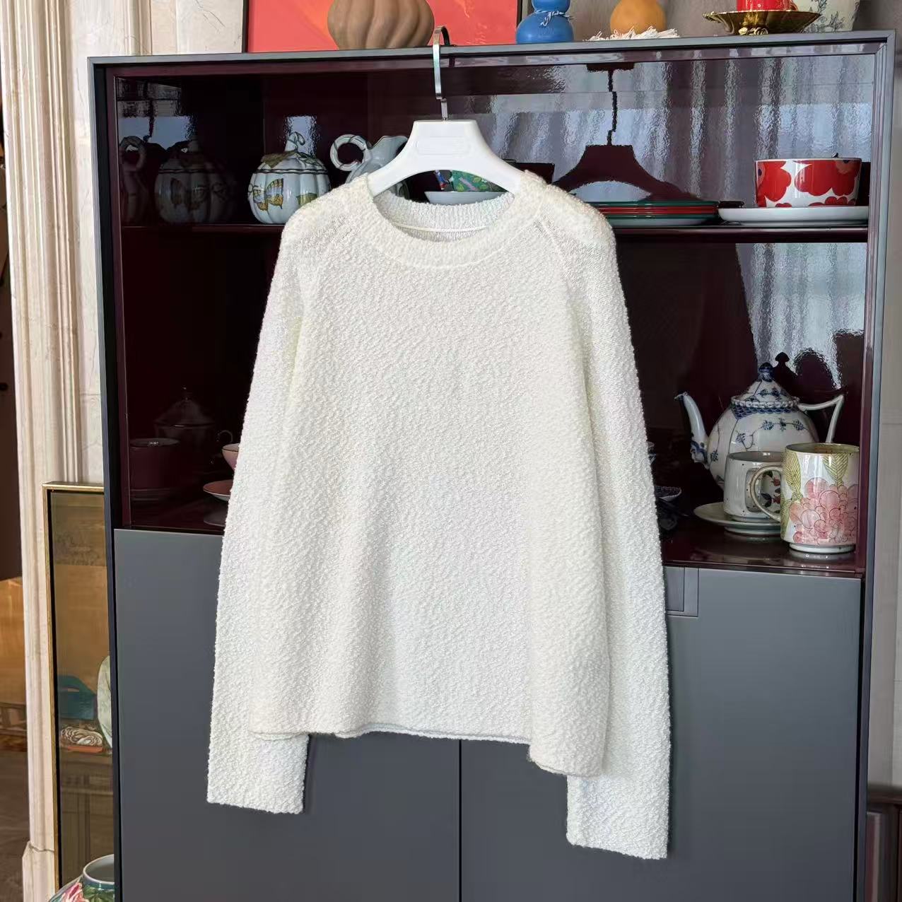 《棉花糖》MYL 2025年秋季新款羊绒混纺针织衫豆豆纱圆领套装上衣