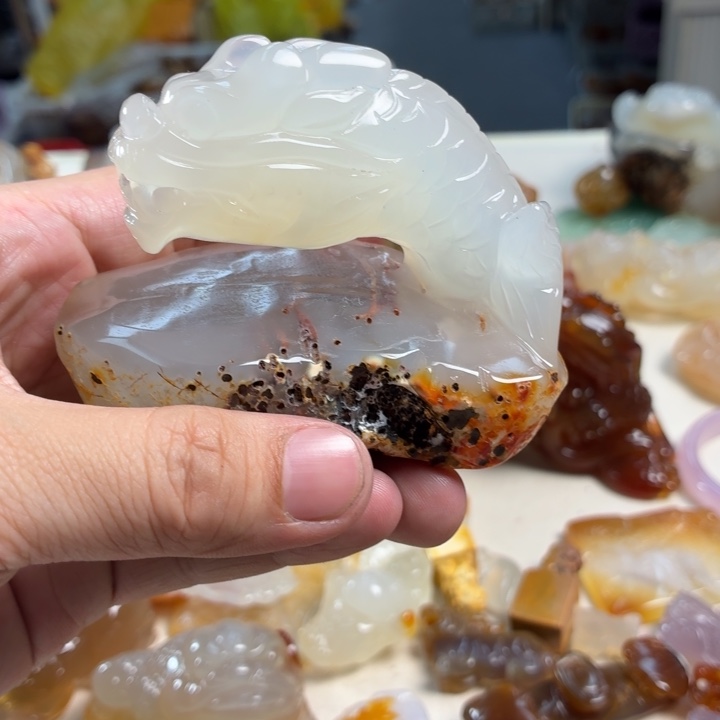 玛瑙/玉髓未镶嵌吊坠(不含链)