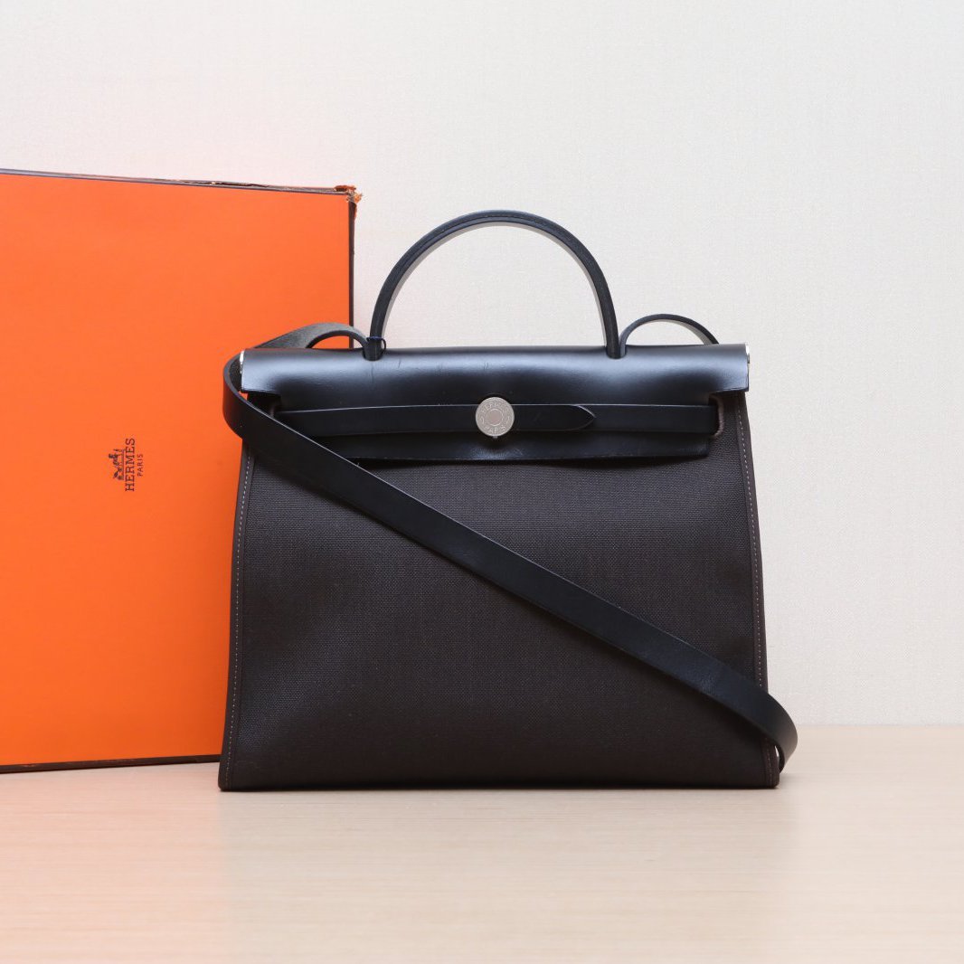 95新 Hermes/爱马仕 单肩包 帆布 Y刻 金扣 P215155205