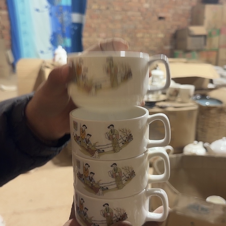 库存微瑕三娘教子杯四个