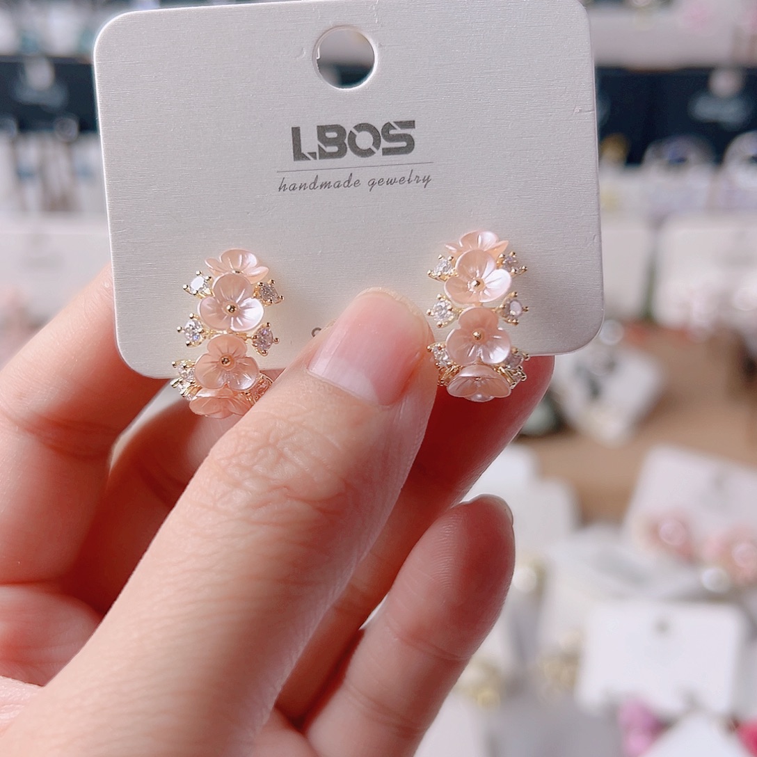 琉璃纯铜合金耳环的