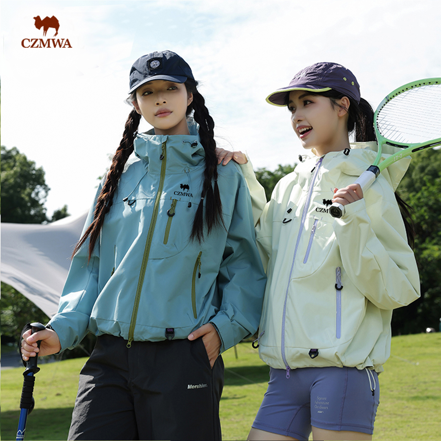 【新品！短款】骆驼骑师秋冬户外防泼水三合一可拆卸冲锋外套小个子