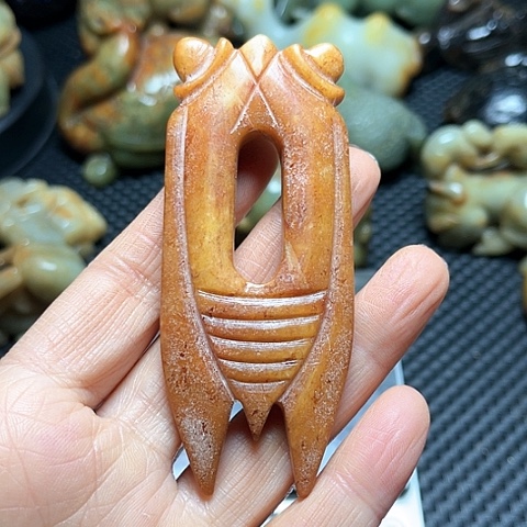 白玉菩提吊坠摆件