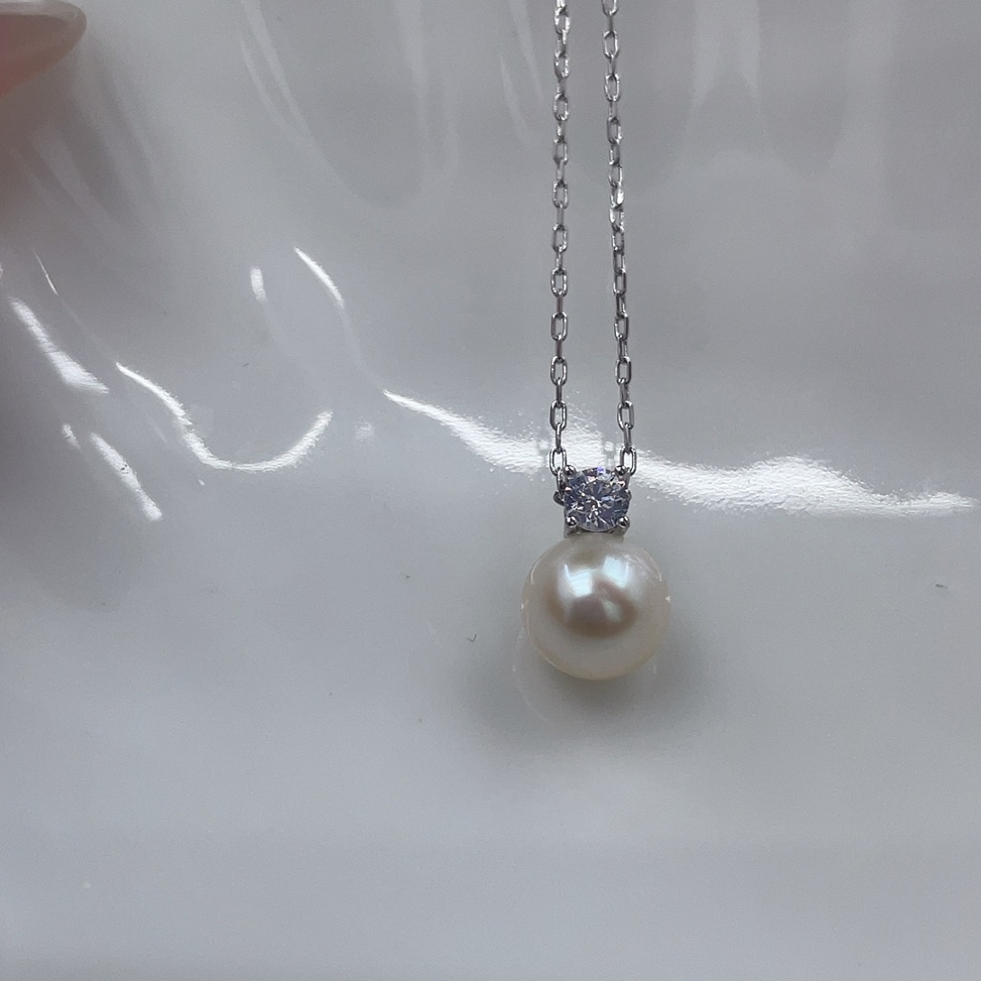 颈饰银S925镶嵌海水珍珠