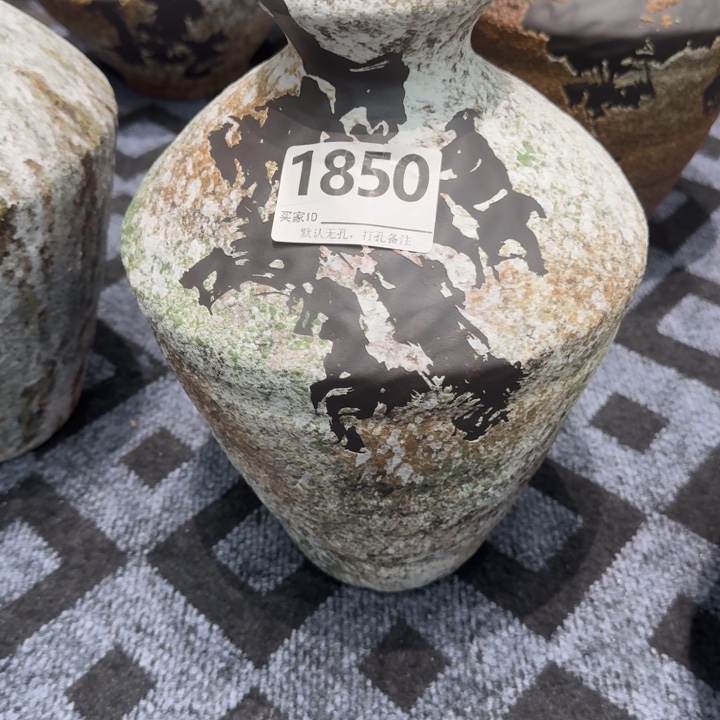 范***儿瓷片景德镇高温花器编码1850高33口6默认无孔