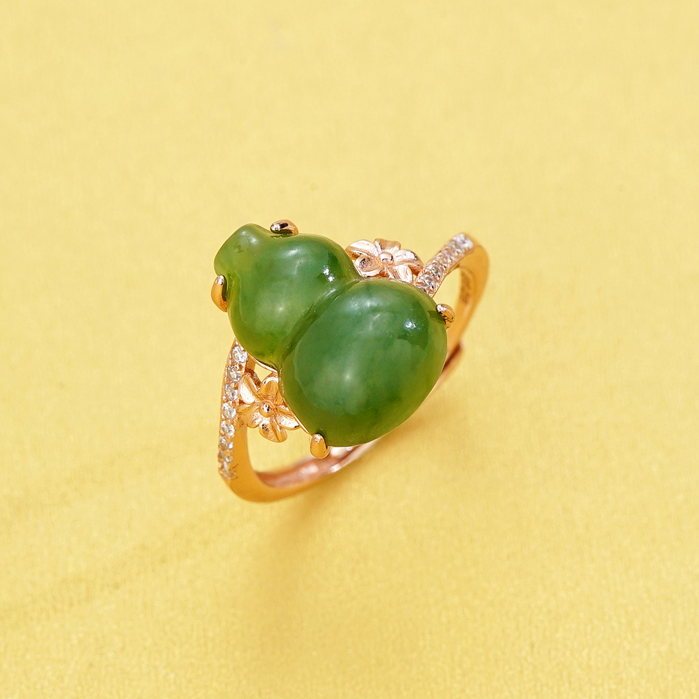 孤品碧玉葫芦戒指10513（Joyce娇姐）