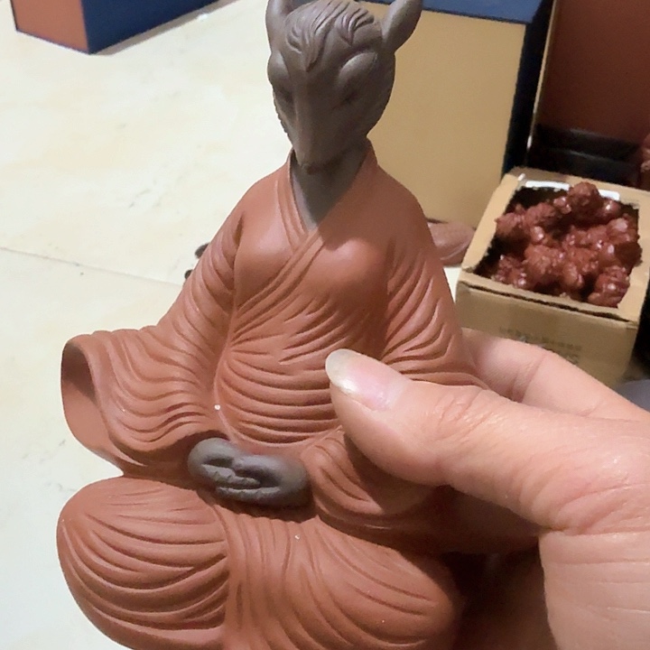 紫砂茶宠我****人雕塑瑕疵茶宠