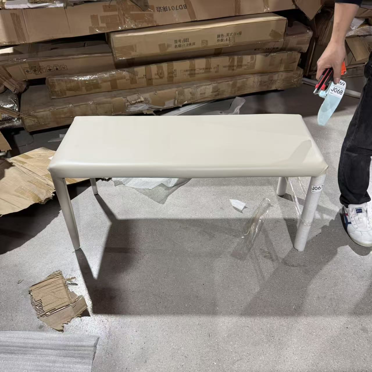 J067#100*42*44cm长凳床尾凳【不包装】库存尾货（三楼）