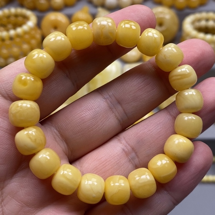 琥珀未镶嵌手链手串