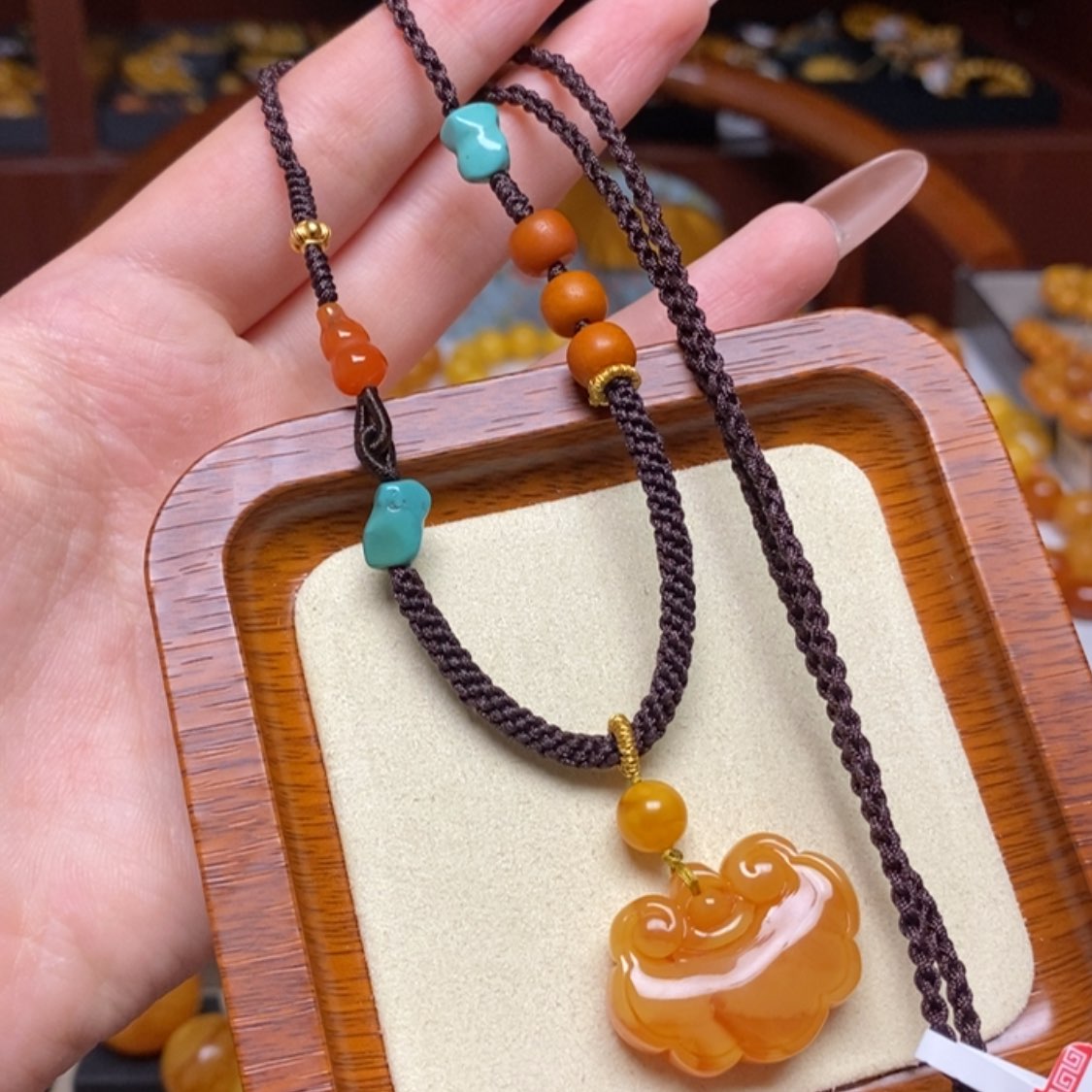 【闪购商品】蜜蜡颈饰未镶嵌项链