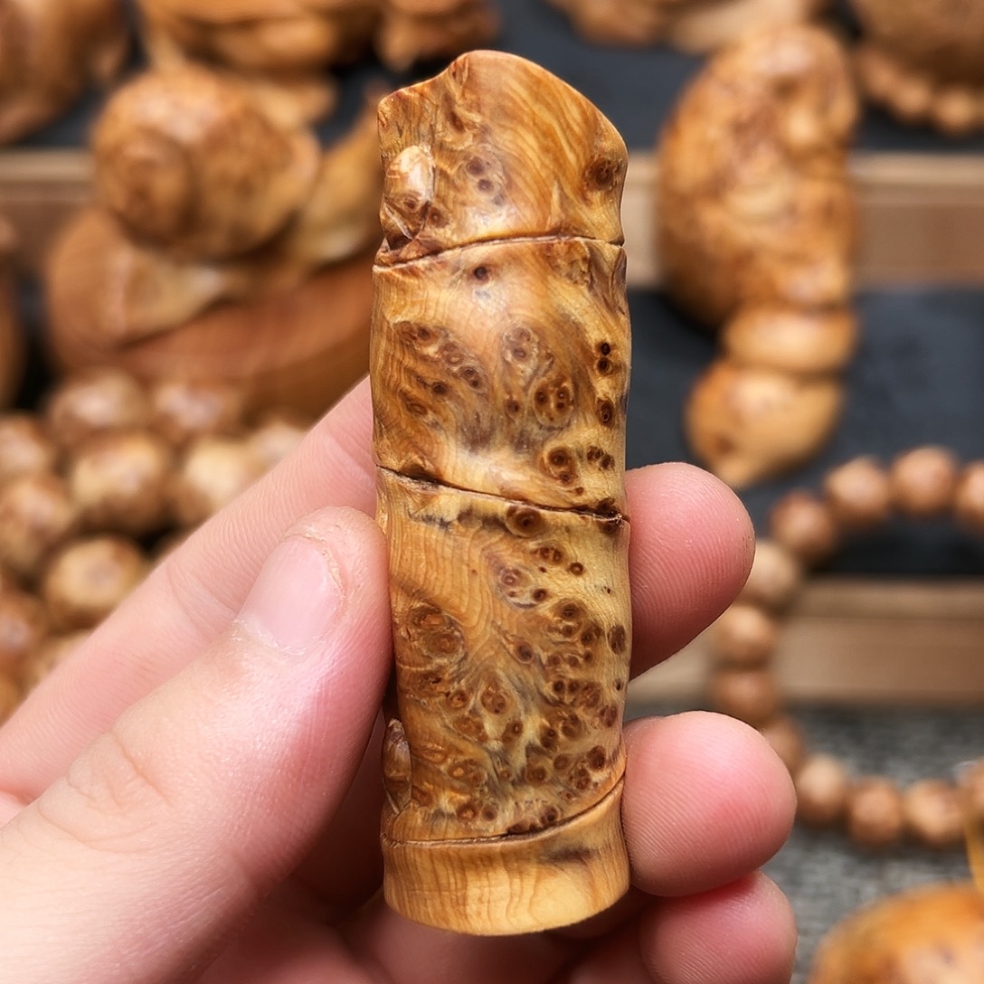 柏木（崖柏）把件太行崖柏竹节手把