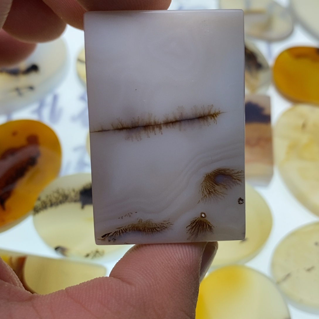 玛瑙/玉髓牌子足银镀金镶嵌