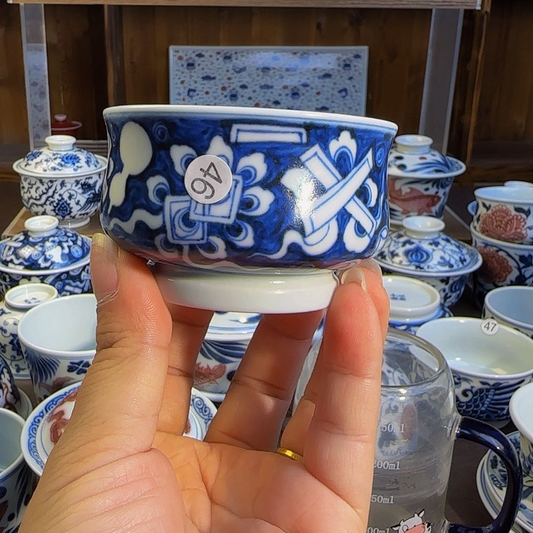 景德镇手工手青花釉里红