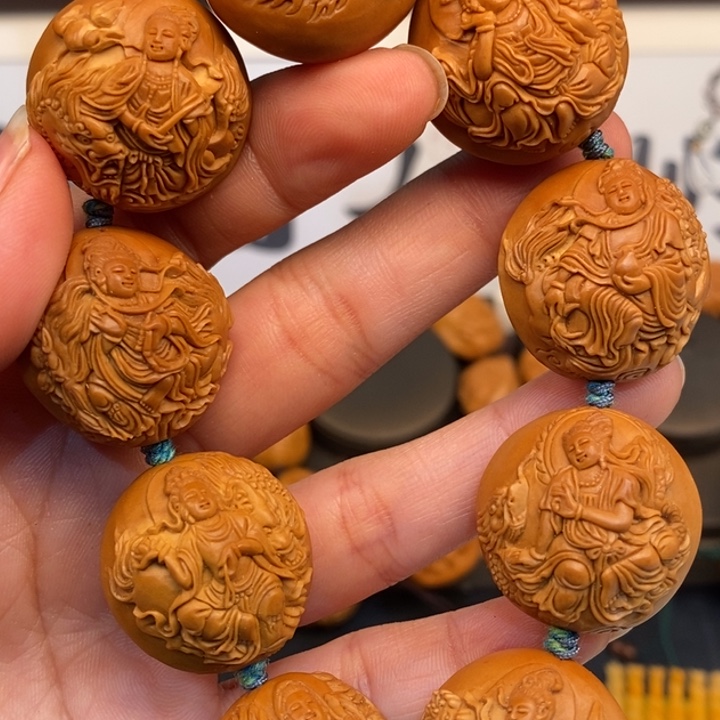 ****弟手串/手链橄榄核橄榄核雕观音