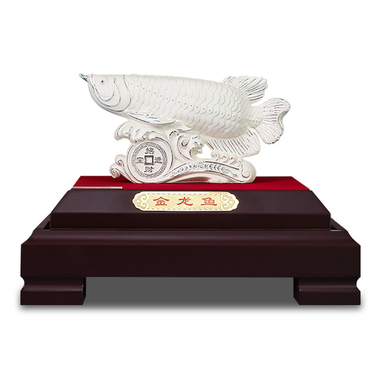 足银银制品 足银999 金龙鱼摆件