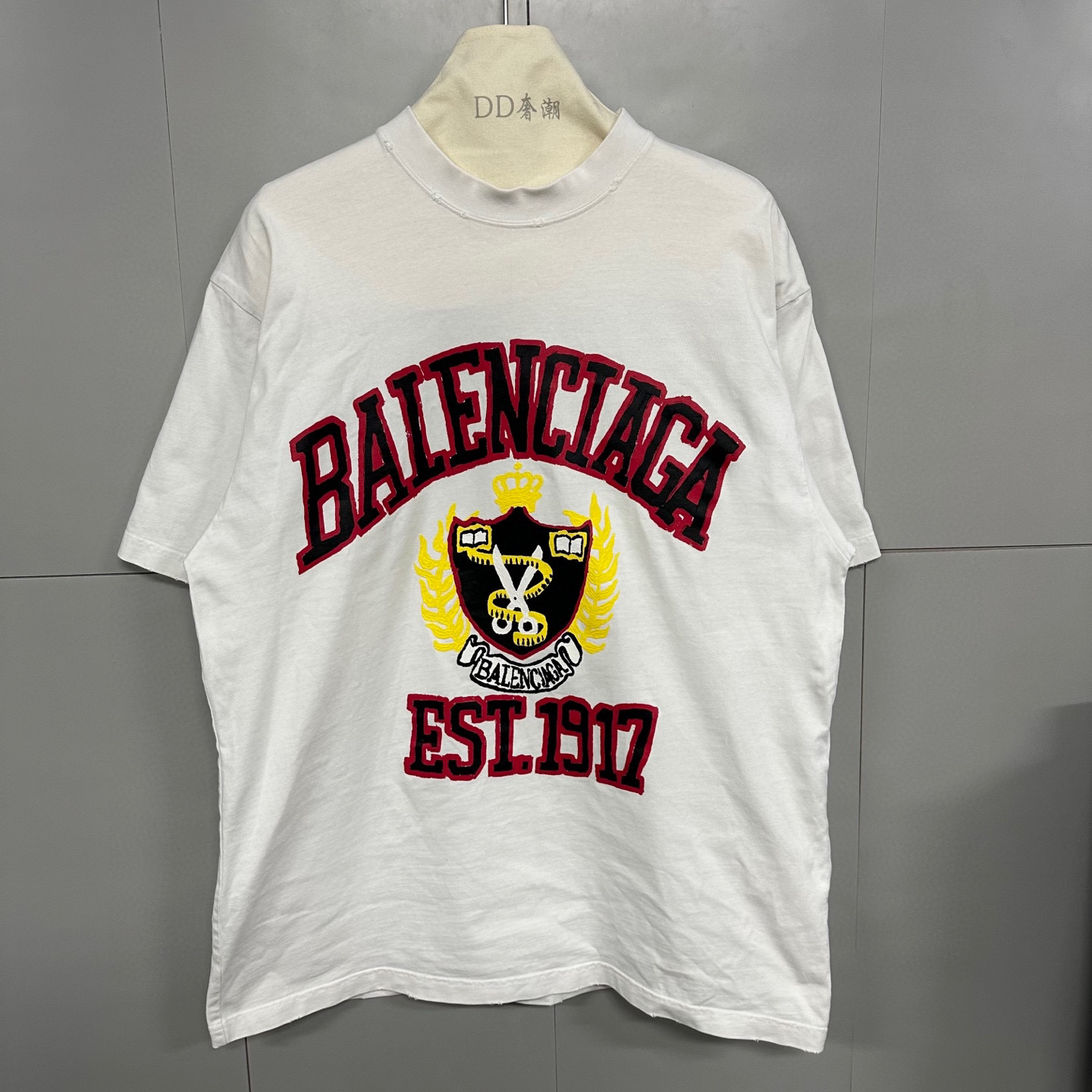 全新未使用  BALENCIAGA巴黎世家 剪刀字母破坏短袖 S码 J01472