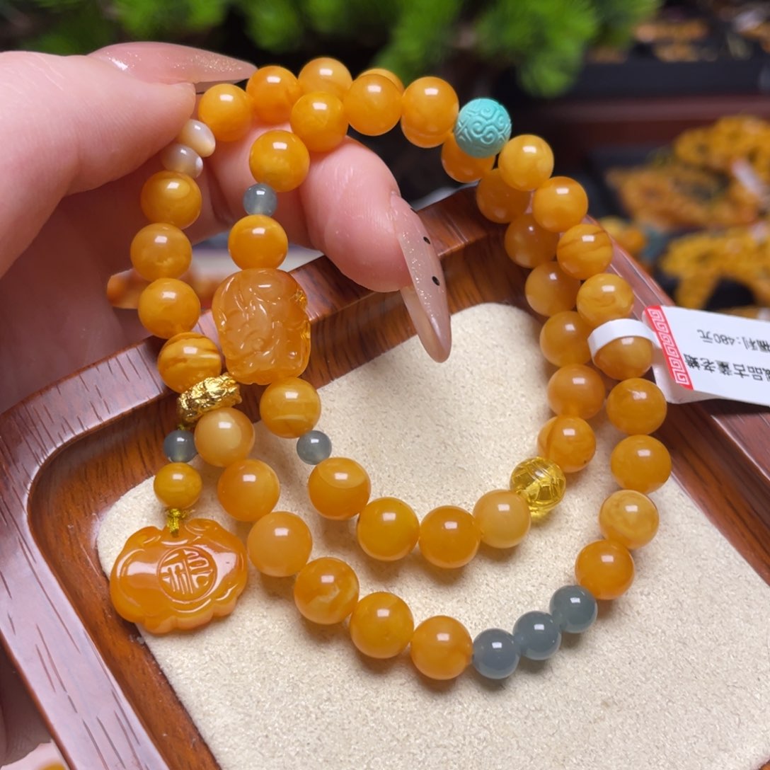 蜜蜡手链未镶嵌手串