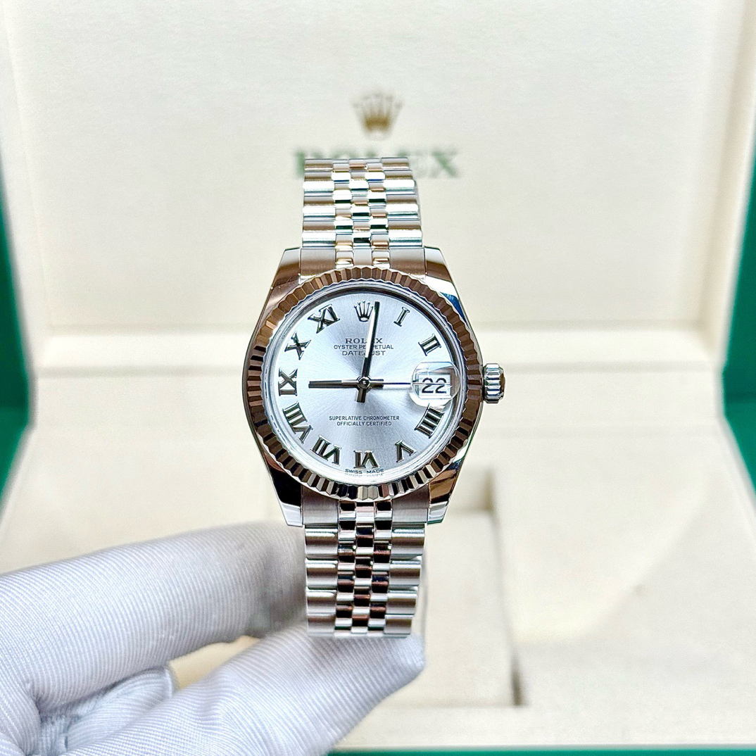 99新 Rolex/劳力士 劳力士/日志31表径/银盘罗马刻五珠链
