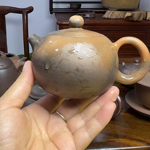 戬谷龙窑柴烧茶壶