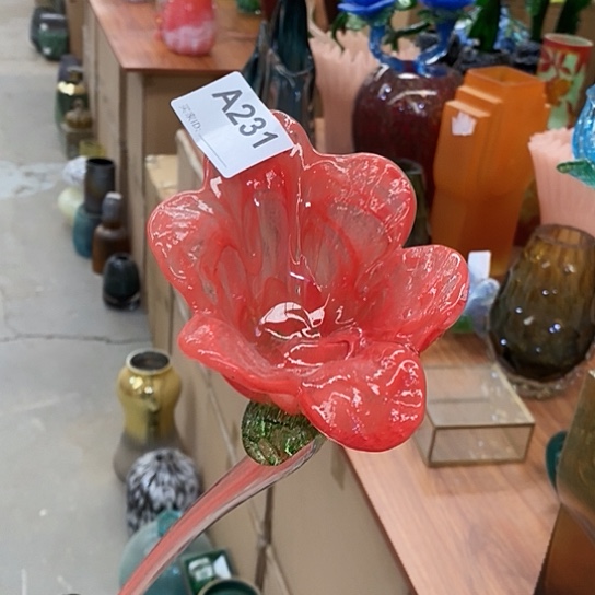 琉璃花瓶高45厘米