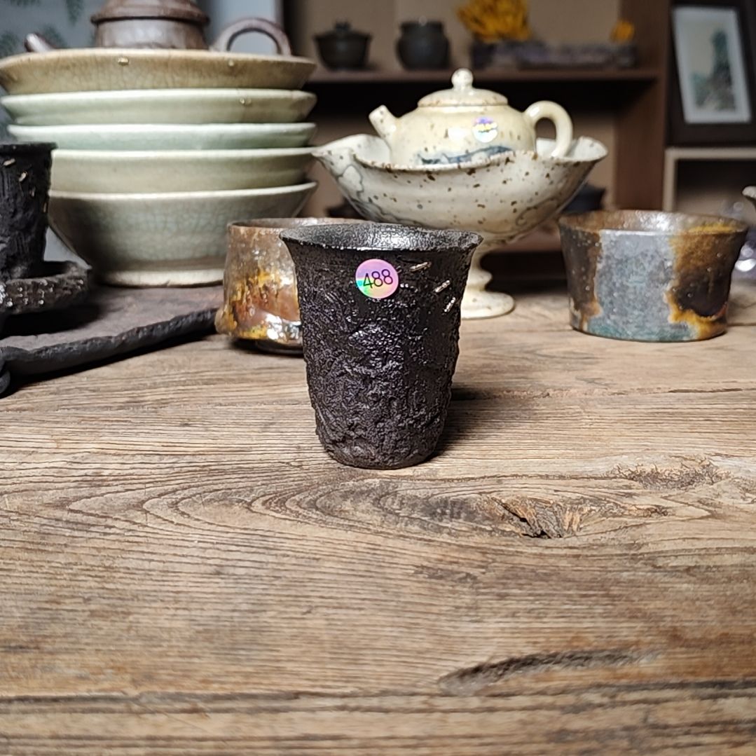 488紫砂手捏杯。。。。。。。。。。