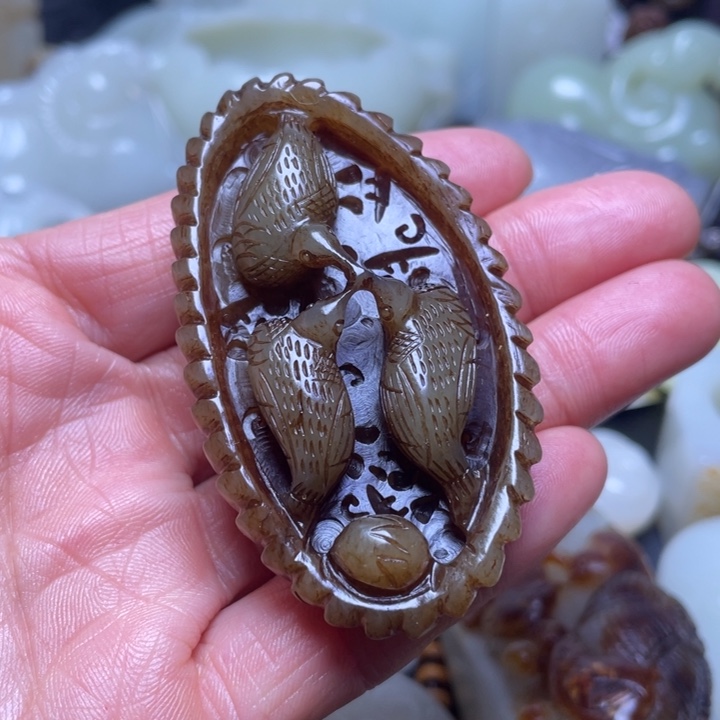 和田玉吊坠(不含链)未镶嵌