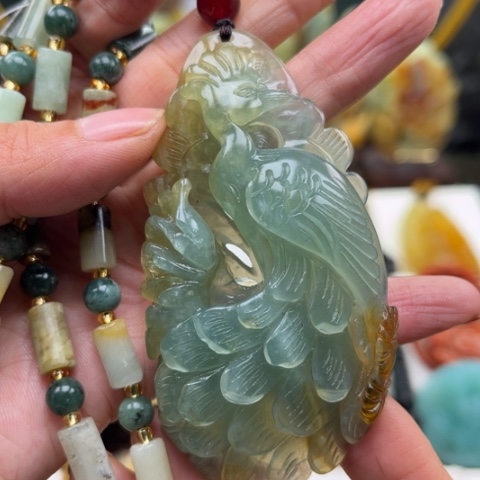 岫玉未镶嵌挂件挂件