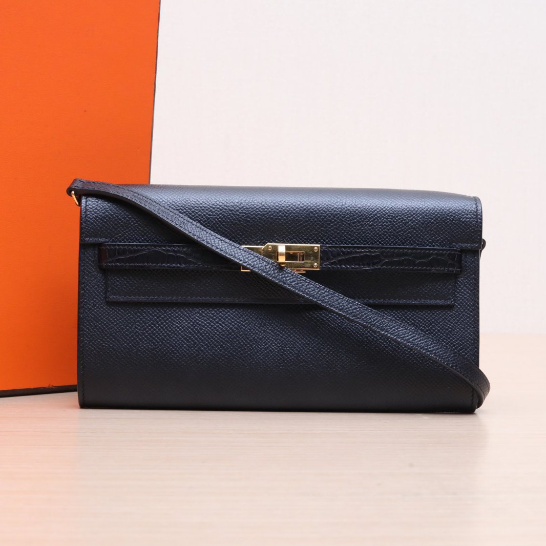 95新 Hermes/爱马仕 小花攀攀 Kelly Long To Go Ep皮 Z刻