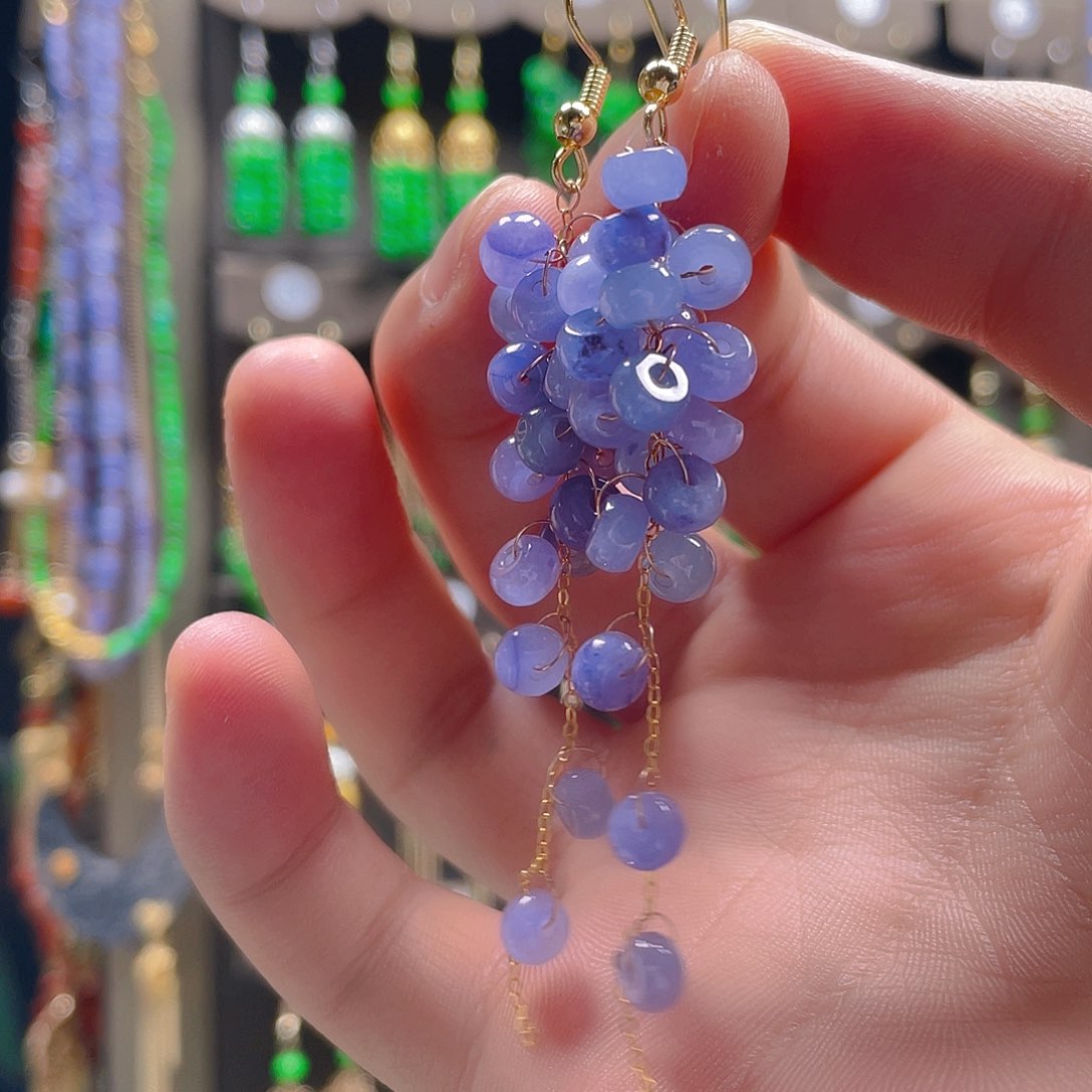 翡翠合金耳饰翡翠