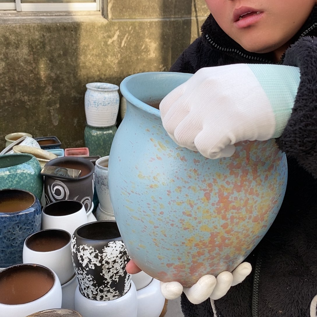 紫砂花盆正品口21高23