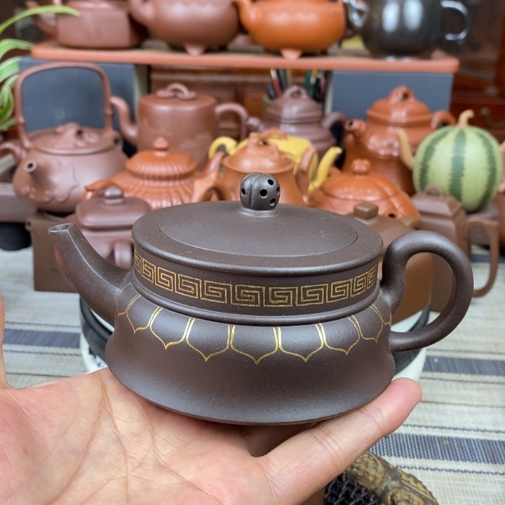 紫砂茶壶禅玉250cc原矿一厂老紫泥三八节特价