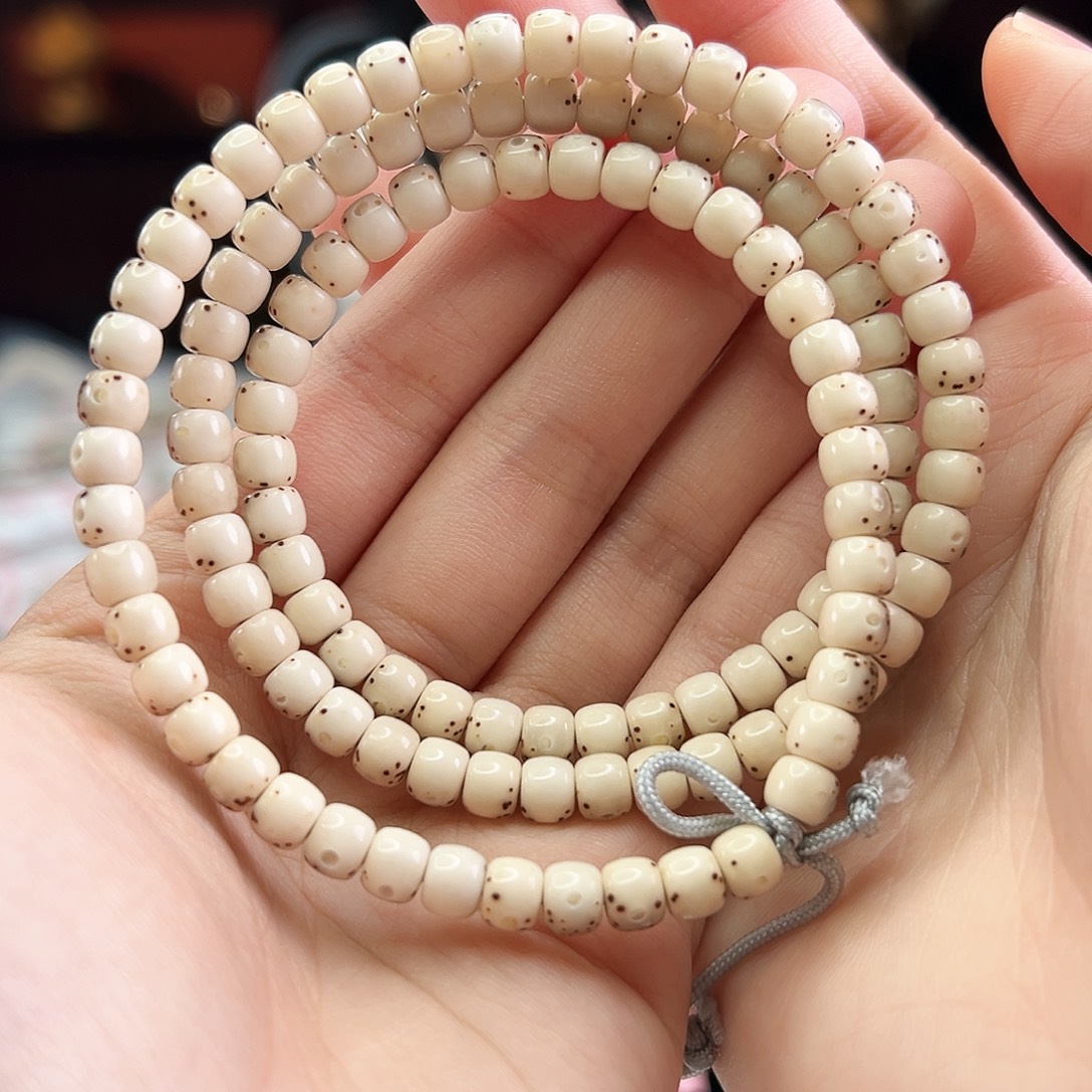 手串星月菩提Fqh6*5玉化料 超大留白 颗粒星 