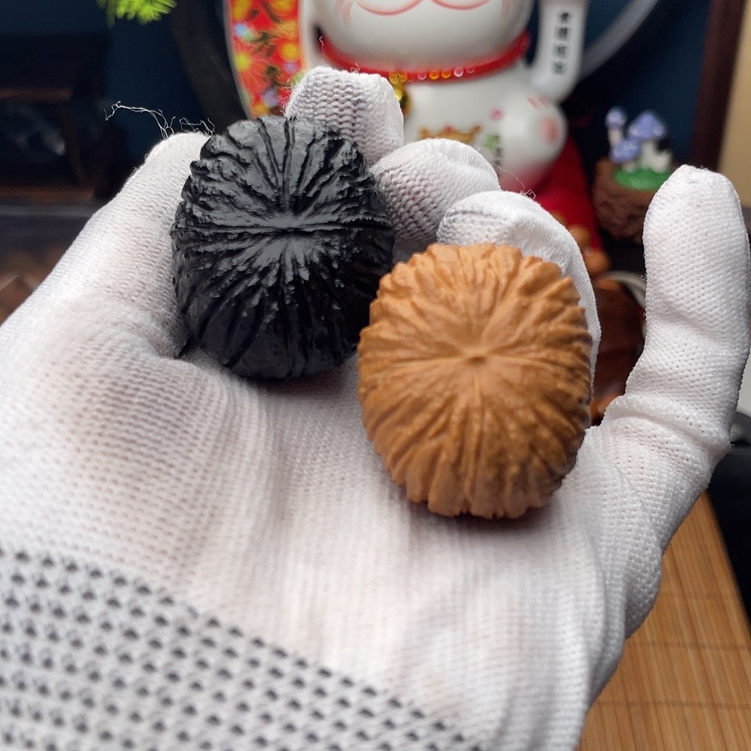 吊坠文玩核桃双色猴头