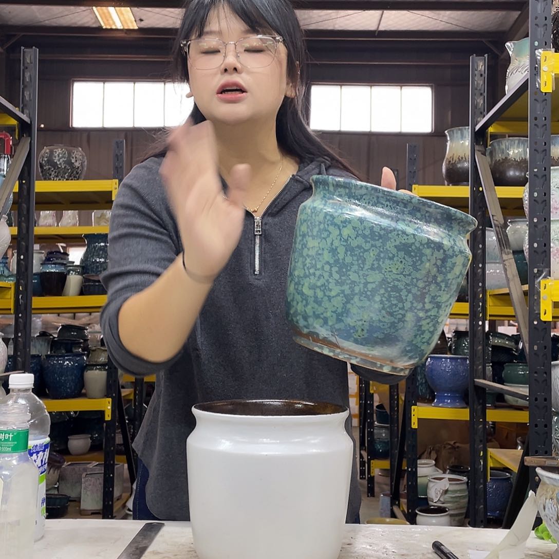 宜兴紫砂粗陶花盆