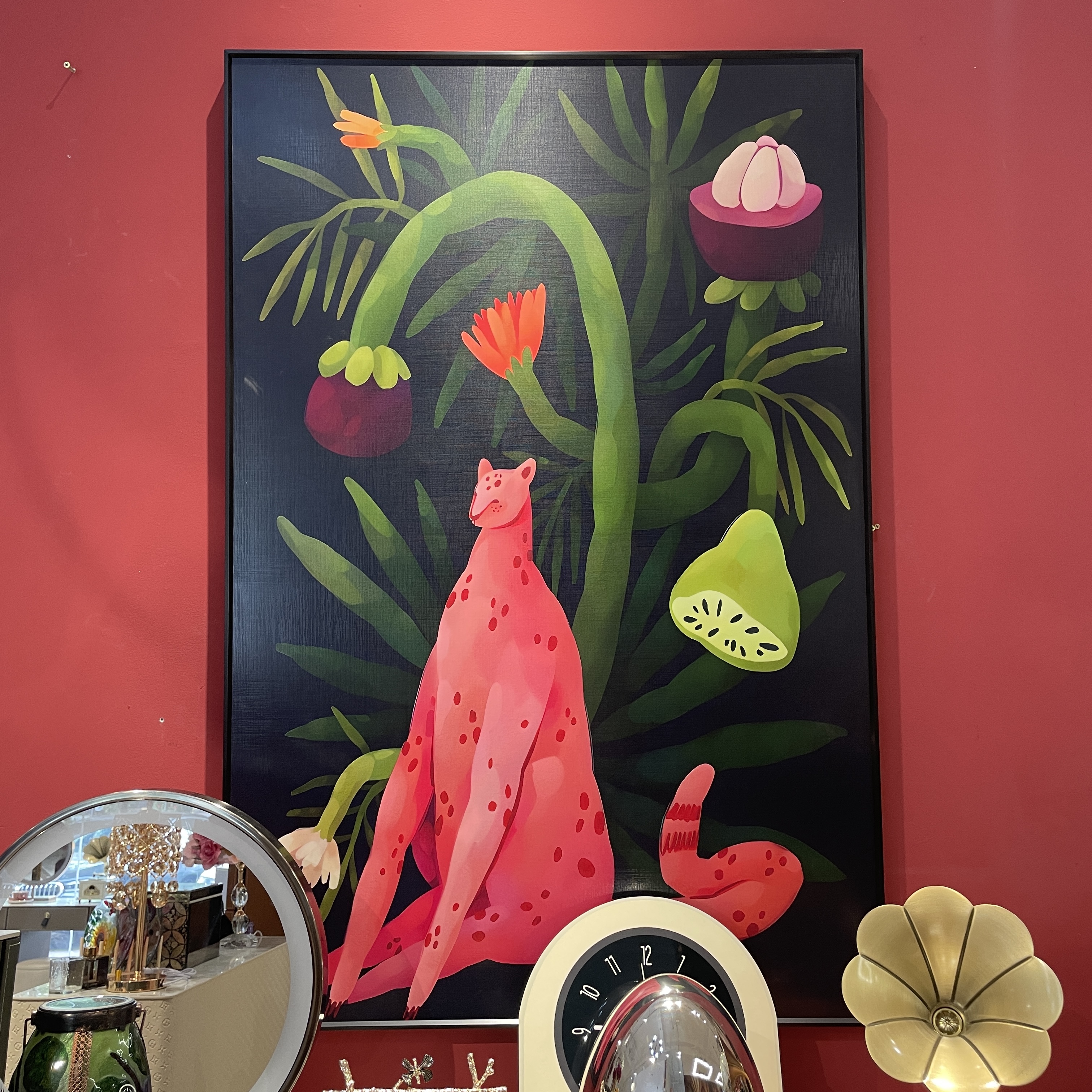 【喜悦家具】粉豹装饰柜画尺寸80*120